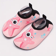 Girls' Cartoon Starfish Water Shoes, Quick Dry Non Slip Soft Socks