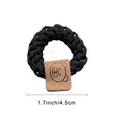 Bear Knitted High Elastic Hair Ring Women's Solid Hair Rope Hair Accessories