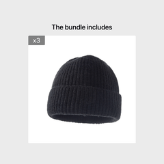 Fleece Beanie Hat Winter Knitted Caps Soft Warm Unisex Beanie Hat
