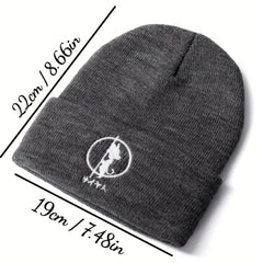 Embroidery Anime Cartoon Beanie Hat Knitted Warm Winter Hats