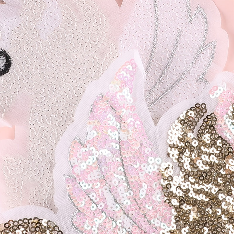 Sequined Unicorn Computer Embroidery Label Patch Stickers