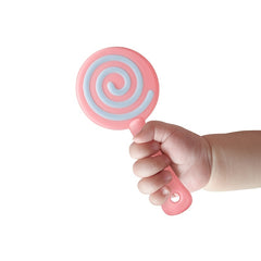 Baby Teether Lollipop Shape Silicone Toy With Storage Case