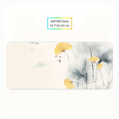 Ink Style Gingko Painting Large Keyboard Pad 400*900mm