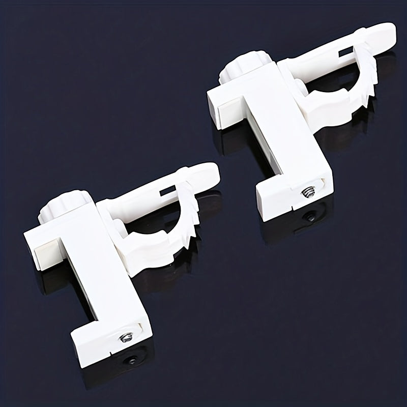 2pcs Curtain Rods Bracket Hanger Hooks - Wall Organizer for Home