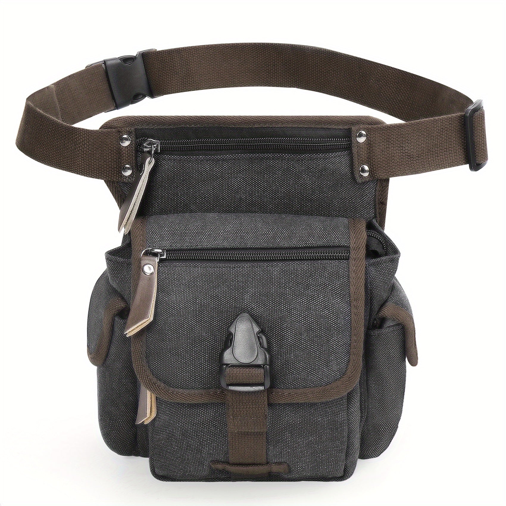 Canvas Tactical Drop Leg Bag Outdoor Waist Pack For Women Pocket
