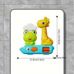 Interactive Suction Cup Bath Time Toy with Water Spoon