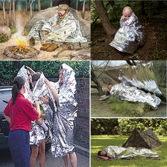 Portable Emergency Survival Blanket for Camping - First Aid Thermal