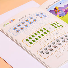Preschool Math Workbook Set of 4 Numbers & Shapes for Mental Math Practice