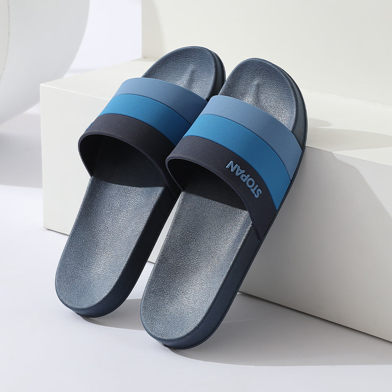 Striped Non Slip Quick drying Slippers Soft Sole Men Women Comfort Slide