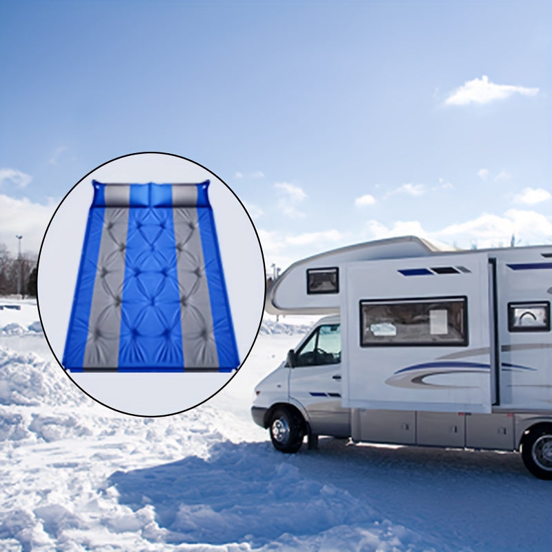 Outdoor Double Thickened Auto Inflatable Mat - Moisture Proof Camping