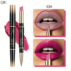 Waterproof Double Ended Lipstick and Lip Liner Pencil Matte Finish