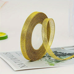 Gold & Silver Gift Wrapping Ribbon Holiday Decor Christmas Tree Ornament Bou