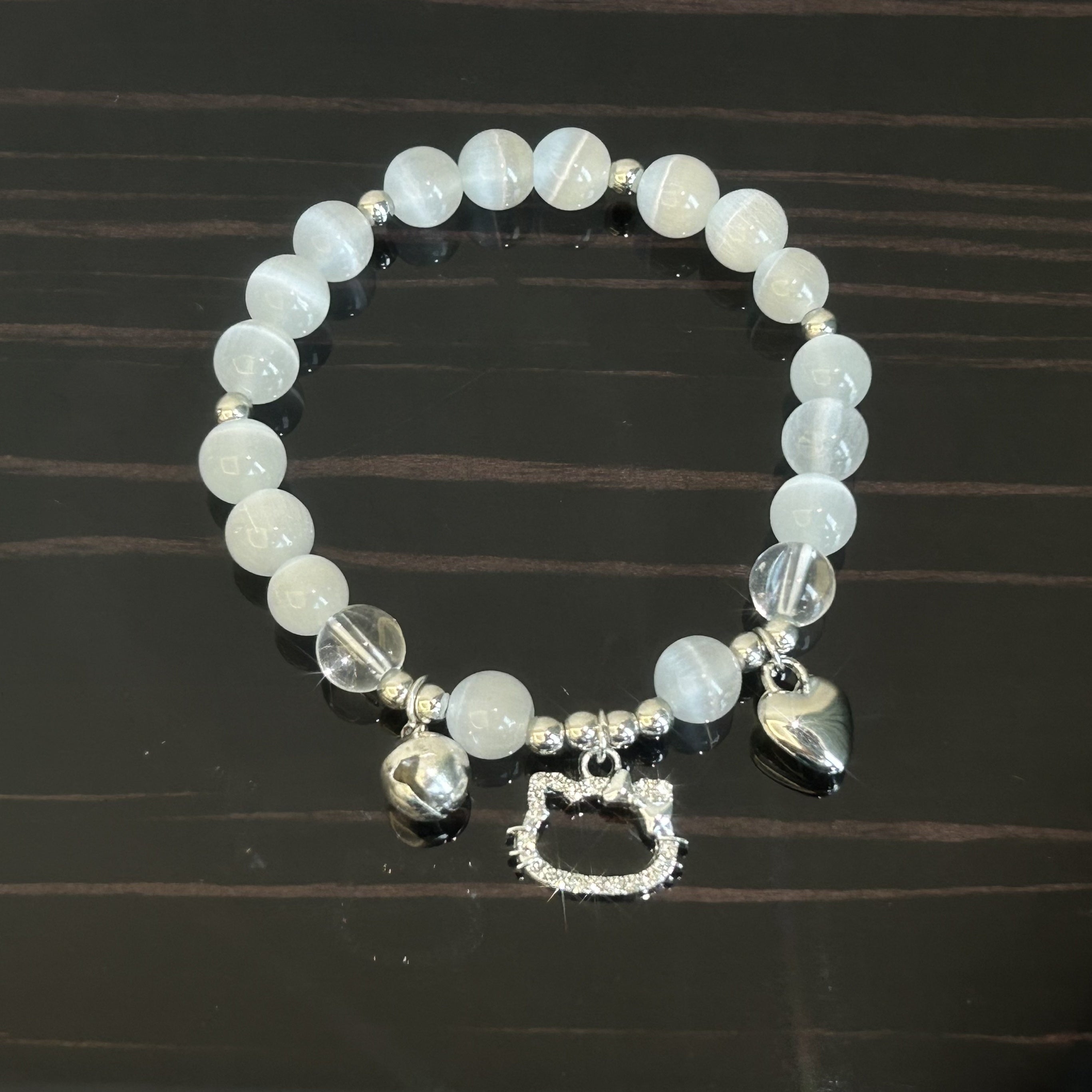 Boho Cat Head Quartz Bracelet Vintage Style Jewelry for Women