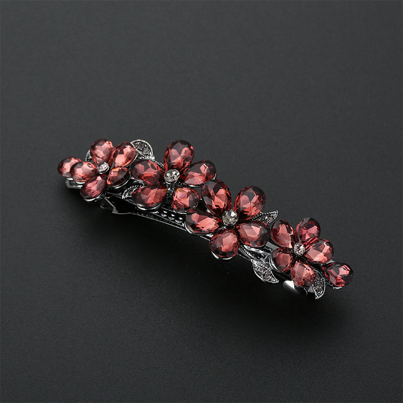 Rhinestone Hair Clips Barrette Floral Hair Accessories