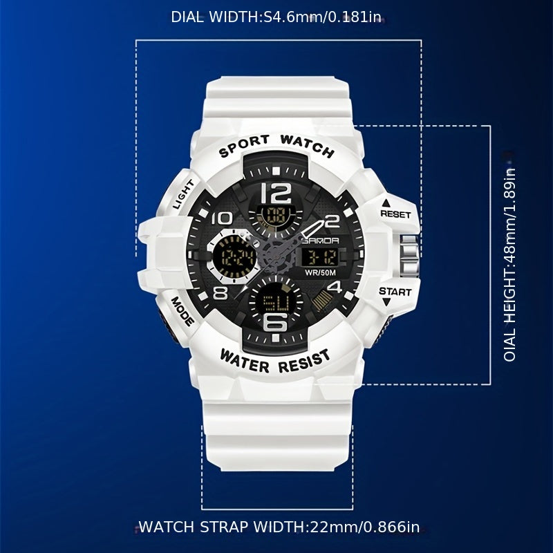 SANDA Men's Sports Watch Multifunction Glow