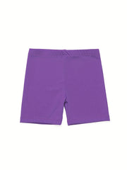 Girls Elastic Waist Short Leggings for Spring Summer