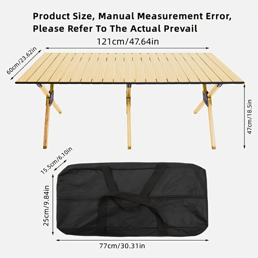 Portable Aluminum Camping Table for 5-7 People