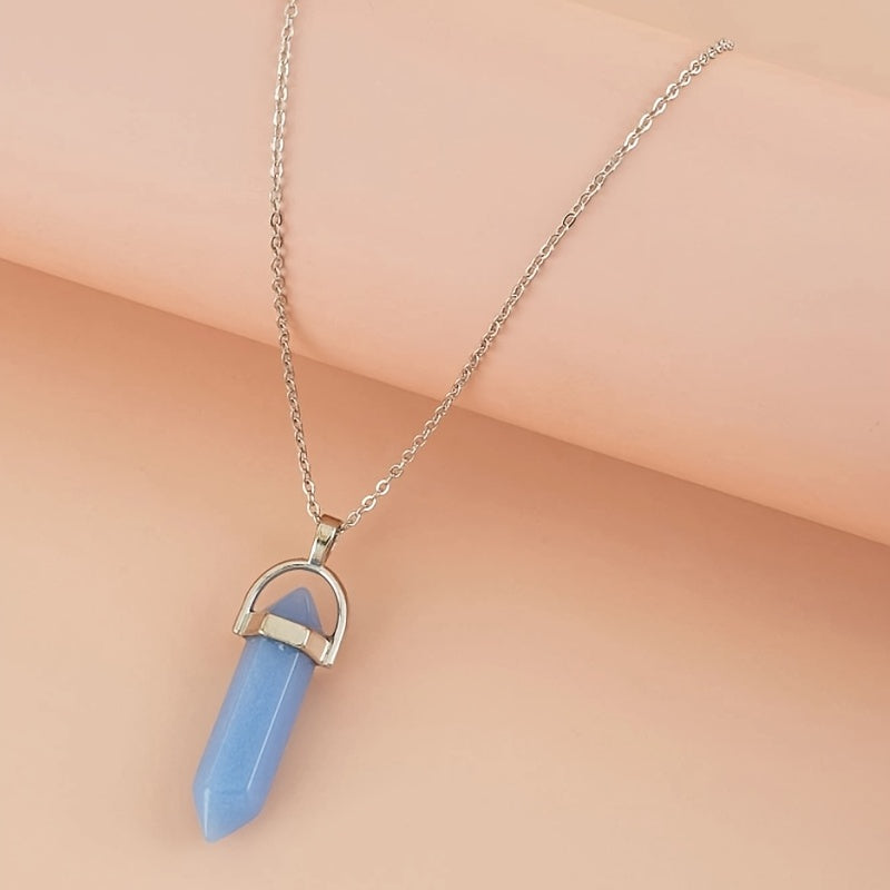 Glowing Friendship Pendant Necklace Hexagonal Column Personality Neck Jewelry