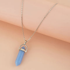 Glowing Friendship Pendant Necklace Hexagonal Column Personality Neck Jewelry