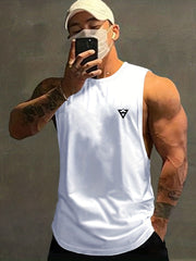 Men's Sleeveless Workout Tank Top Active Mid Stretch Breathable Crew Neck