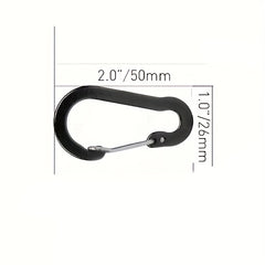 6pcs Stainless Steel Small Carabiner Clips Camping Fishing Accessories