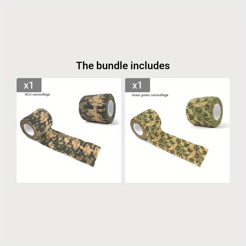 2pcs Camo Packing Tape ACU Camo Grass Green Camo Form Packing Bandage