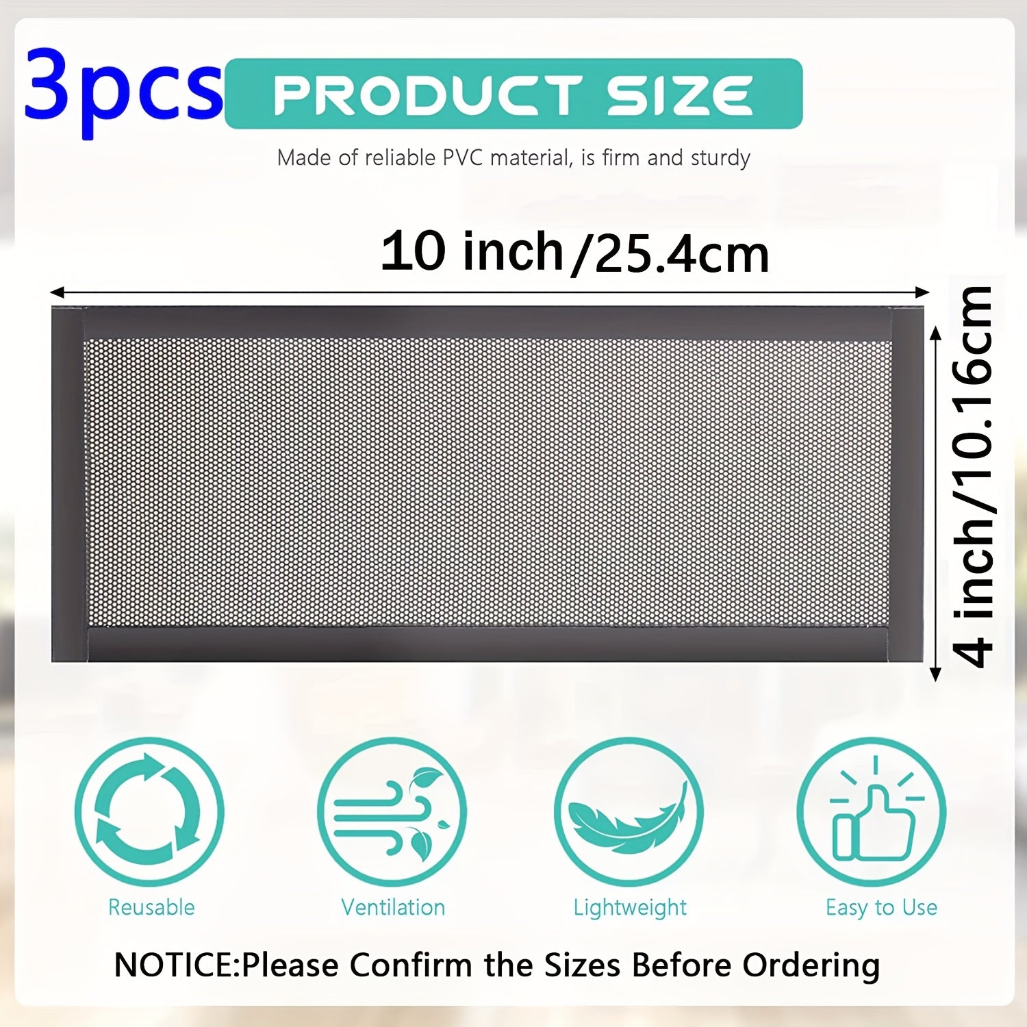 5pcs Sticky Vent Mesh Covers for Home Floor Wall Ceiling Air Vent Filters
