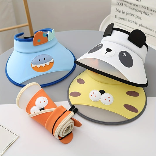 Boys Cartoon Animal Top Visor Hat UV Protective Breathable Cap