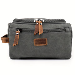 Men's Canvas Travel Toiletry Bag with Handle Father's Gift