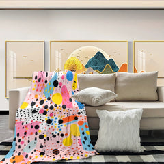 Warm & Comfy Soft Blanket Bright Colors Throw Bed Sofa Camping