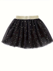 Star Sequin Tutu Skirt Toddler Girls Solid Mesh Skirt Kids Clothes