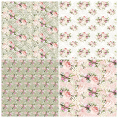 12pcs Flower Series Scrapbook Paper Background DIY Photo Album Art Card