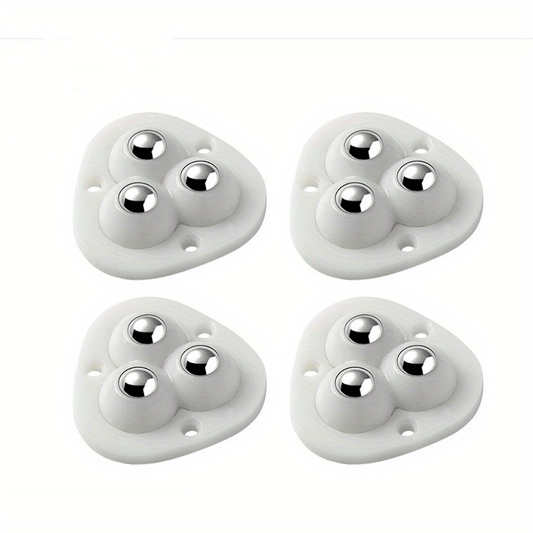 4pcs Swivel Wheel Stainless Steel Ball Small Pulley Trash Bin Storage