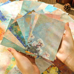 100 Vintage Painting Paper Sheets for DIY Projects