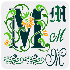 1pc Decorative Letter M Stencil Set for Painting Drawing Scrapbooking DIY Crafts