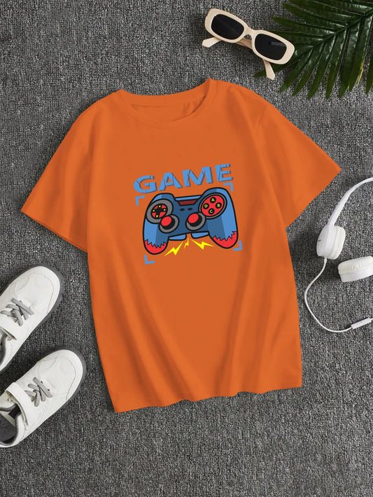 Boys' Game Controller T Shirt Short Sleeve Tee