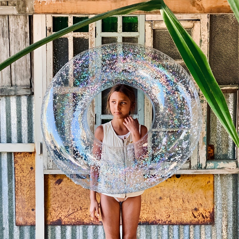 Pool Time Sequined Swimming Ring for All Ages