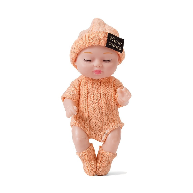 4 Inch Reborn Doll in Rainbow Onesie with Hat & Socks