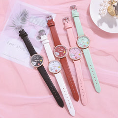 Kids Watch & Daisy Bracelet Set Gift for Girls