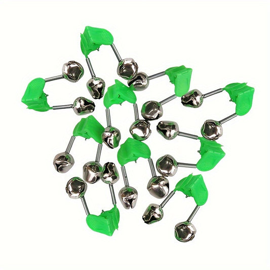 10pcs Fishing Bell Clips For Rods Dual Alert Bells Fishing Bite Alarm