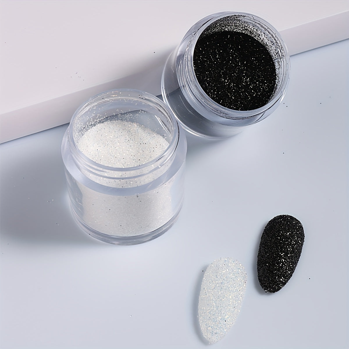 Shimmering Nail Glitter Powder Set - 2 Colors