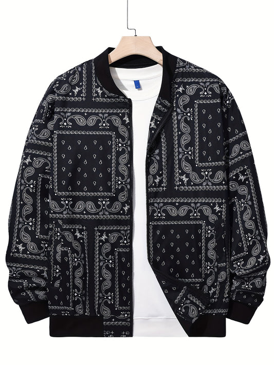 Men's Paisley Soft Shell Jacket Lightweight and Comfortable