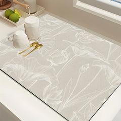 Absorbent Dish Drying Pad for Kitchen Countertop