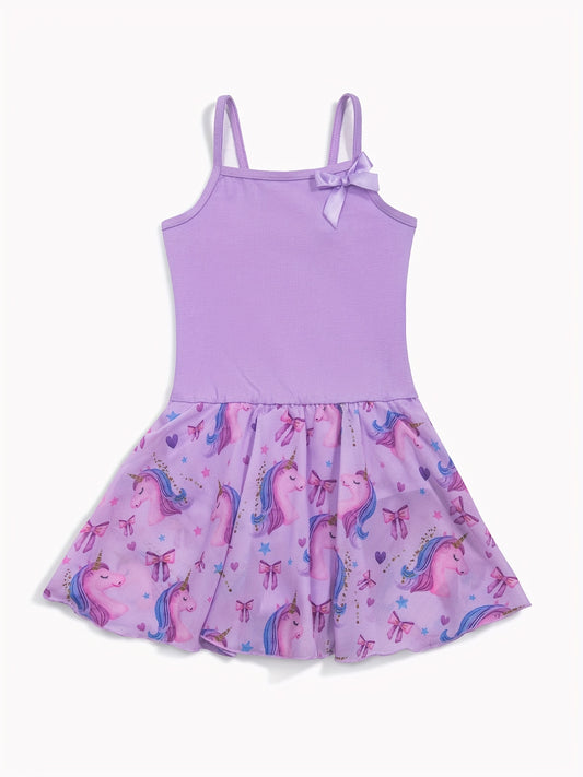 Cartoon Pony Graphic Cami Tulle Tutu Ballet Dance Dress