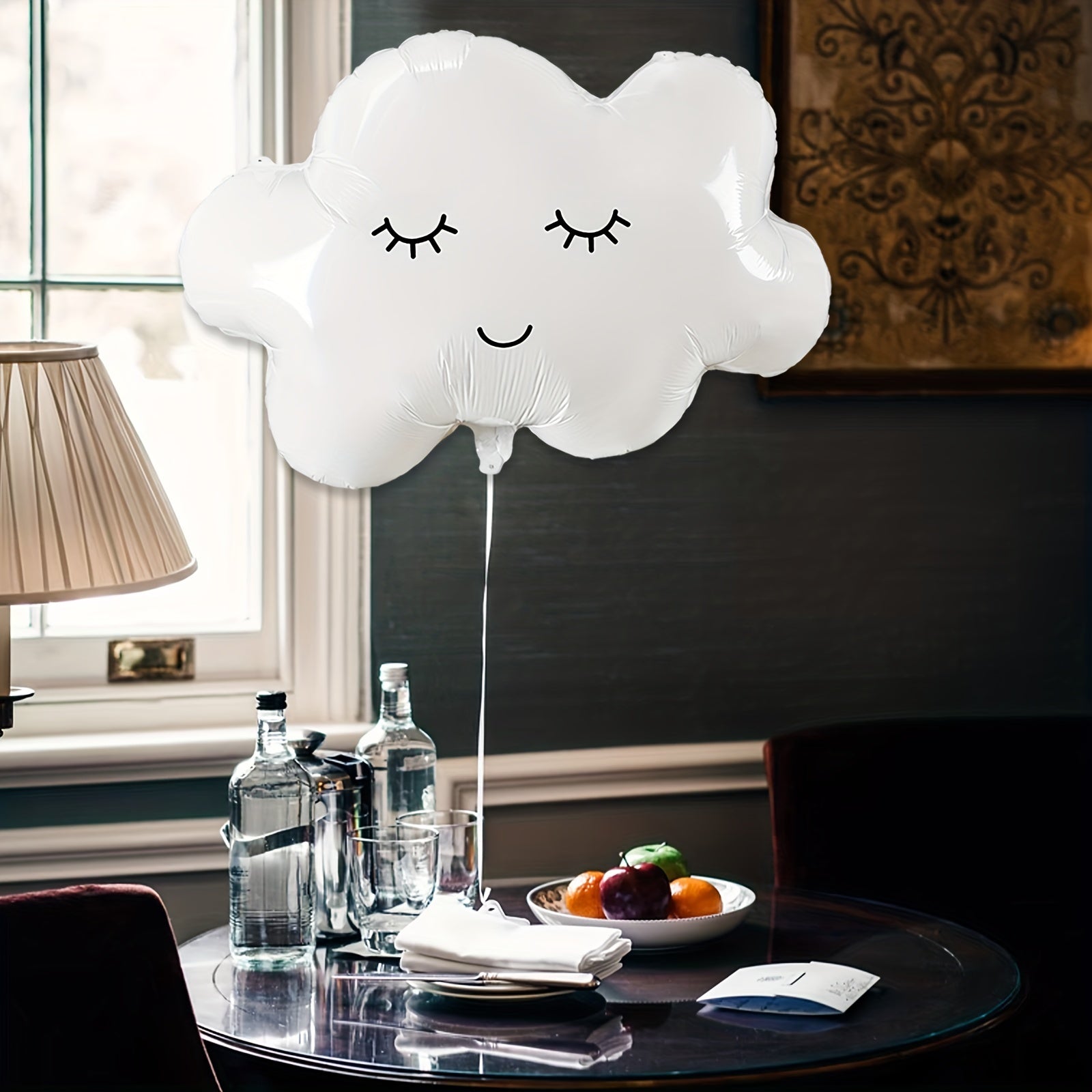 4 Cloud Mylar Smiling Face Balloons Baby Shower Wedding Decor