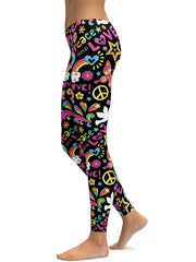 Cartoon Print High Waist Leggings for Women