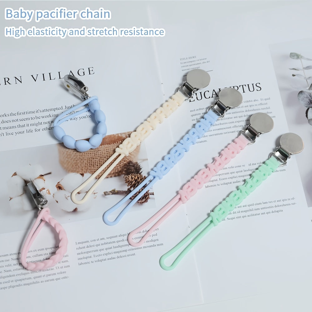 Silicone Pacifier Clips & Strap Clips for Boys & Girls