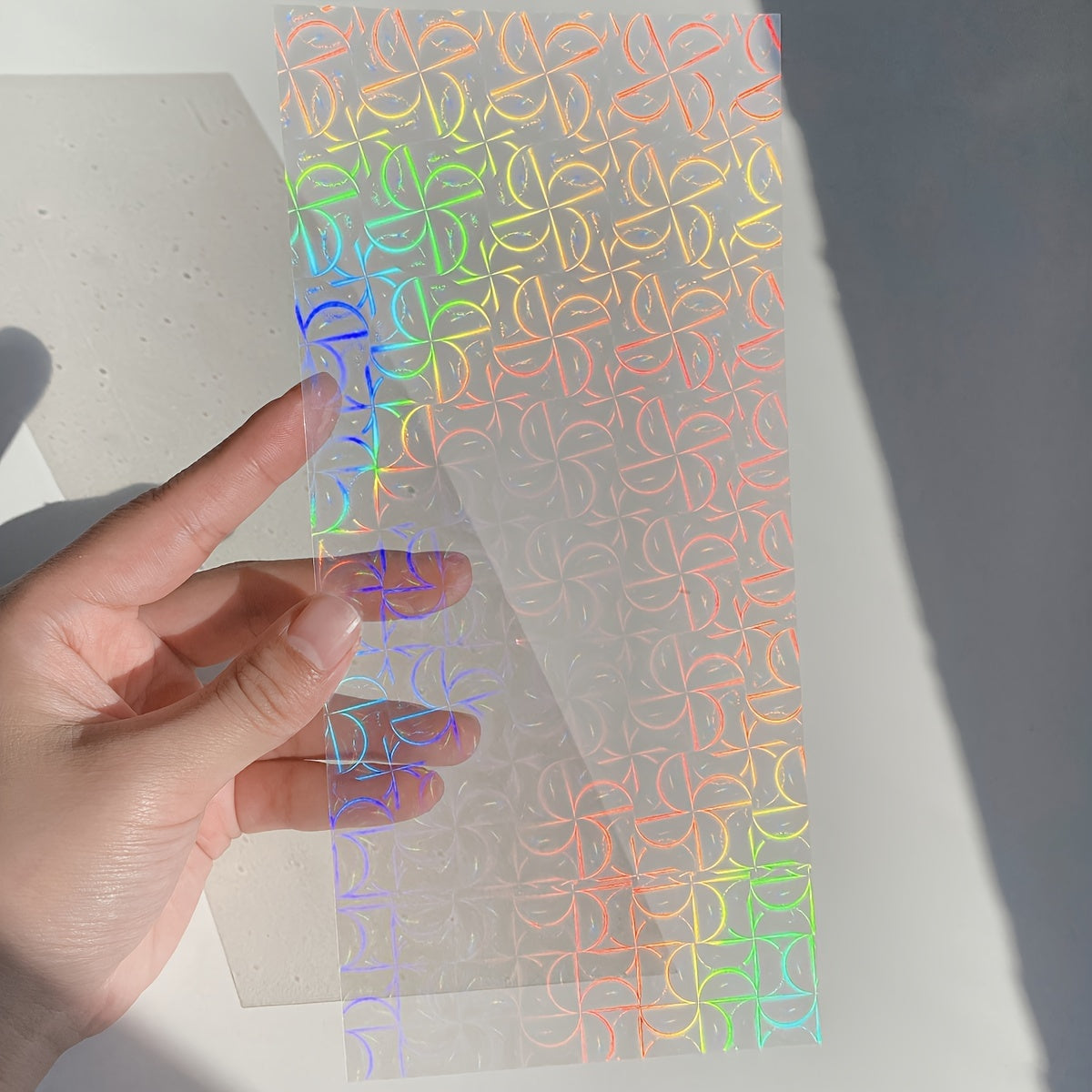 Laser PVC Stickers Creative Waterproof Rainbow Reflective Stickers