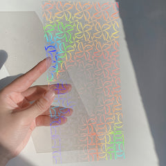 Laser PVC Stickers Creative Waterproof Rainbow Reflective Stickers