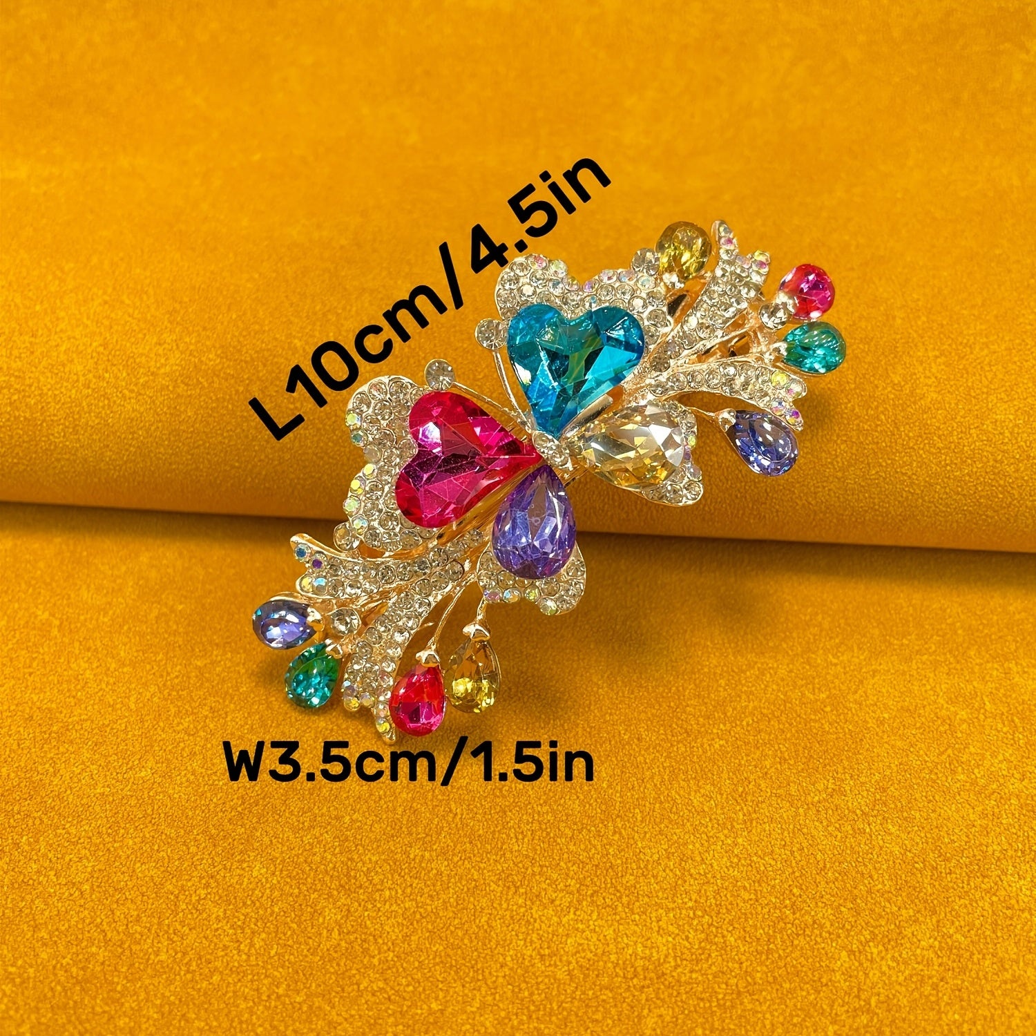 Alloy Rhinestone Hair Clip French Barrette Duck Billed Clip Hair Accessories